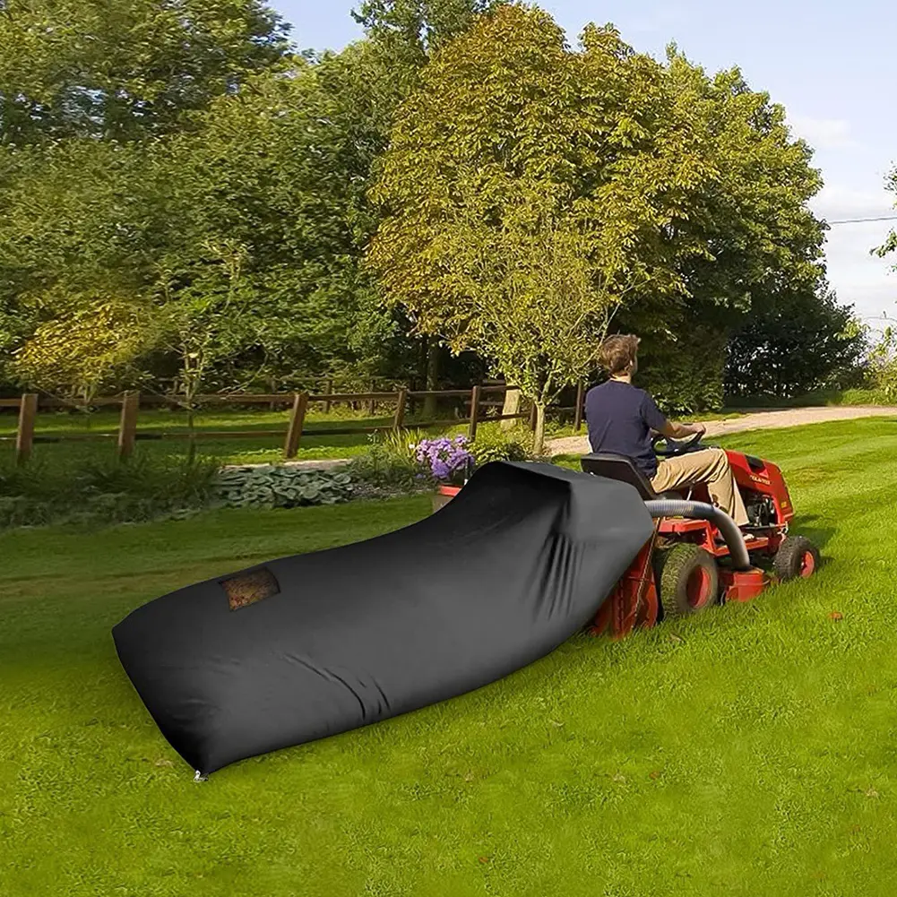 Lawn Tractor Leaf Bag Grass Catcher Bag Garden Leaf Bag 200×130cm Wear-Resistant Large Capacity 420D Oxford Cloth for Lawn Mower