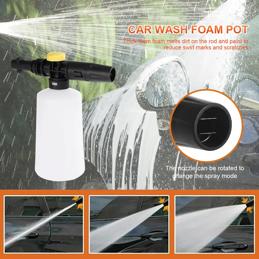 750ML Car Foam Washer Car Washing Kit Car Washing Foam Spray White Different Spray Mode for Karcher K2-K7 for Karcher K Series
