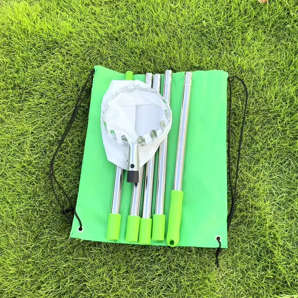 1.6-4m Adjustablet Fruit Picker Stainless Steel Device Fruit Picker With Telescopic Handle Detachable Picking Device Garden Tool