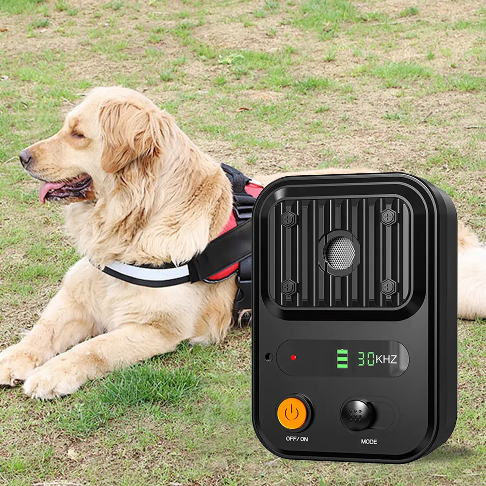 Ultrasonic Dog Driving Device Waterproof Automatic Dog Barking Stop Device USB Rechargeable Dog Repeller Pet Training Supplies