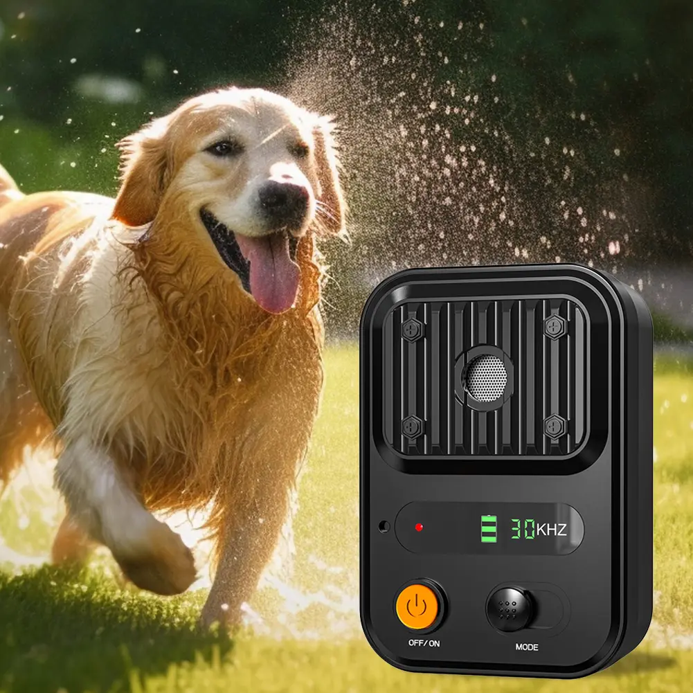 Ultrasonic Dog Driving Device Waterproof Automatic Dog Barking Stop Device USB Rechargeable Dog Repeller Pet Training Supplies