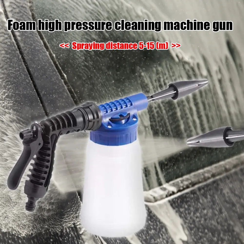 1L Car Wash Foam Tank 1/4 Quick Connector Car Washer Soap Sprayer Car Washer Foam Nozzle Garden Watering Washing Cleaning Tools