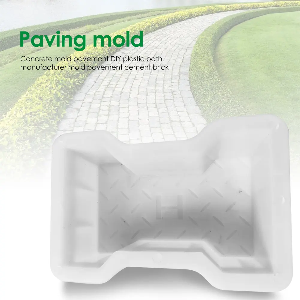 1-4PCS Home Garden Courtyard DIY Paving Mould Road Concrete Brick Carving Stone Path Paving Road Walk Maker Mold Imitation