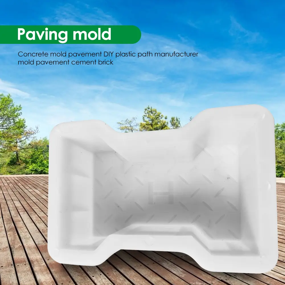 1-4PCS Home Garden Courtyard DIY Paving Mould Road Concrete Brick Carving Stone Path Paving Road Walk Maker Mold Imitation