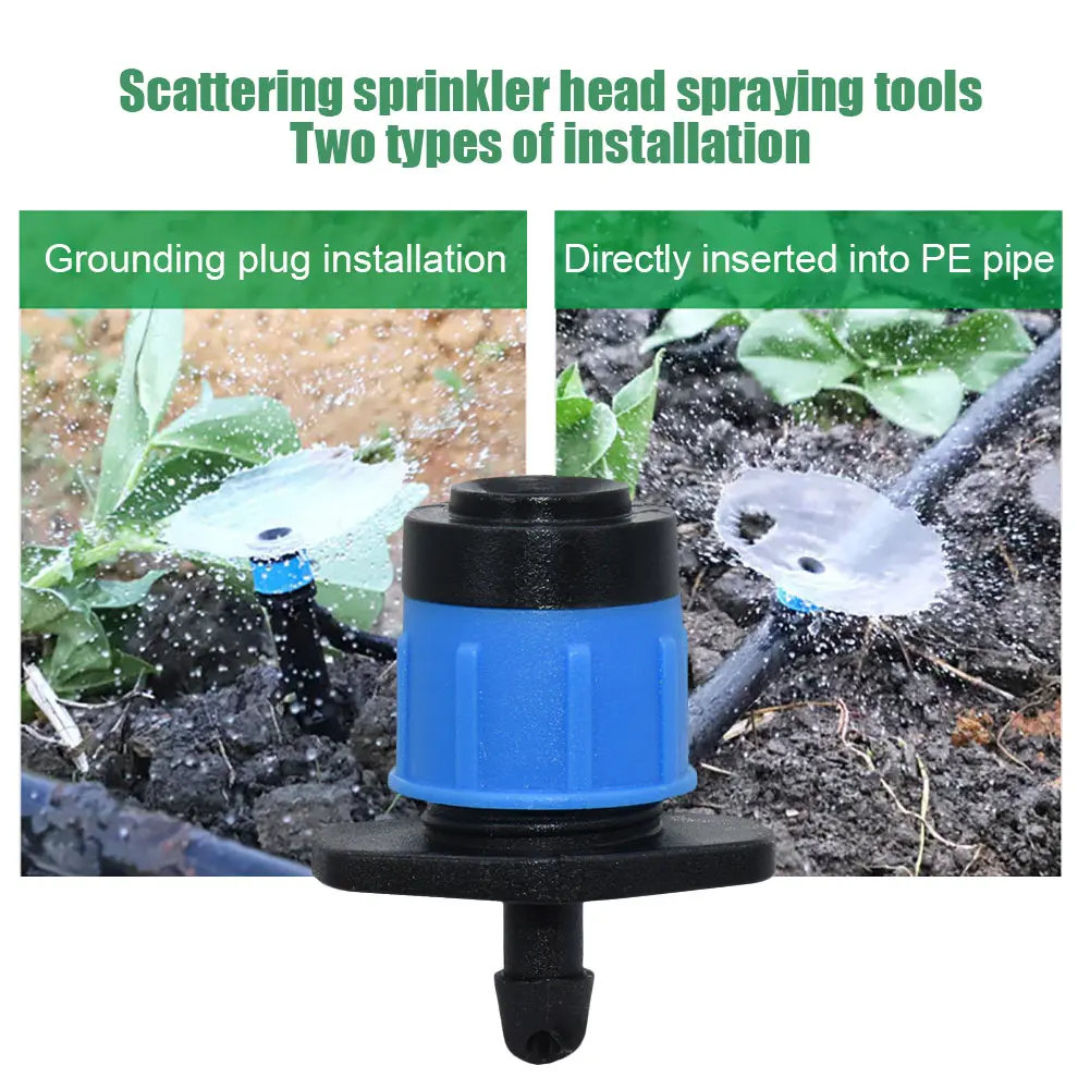 40-200PCS Garden Watering Sprinklers Full-circular Adjustable Fountain Nozzle Adjustable Scattering Spray Dripper for 4/7mm Hose
