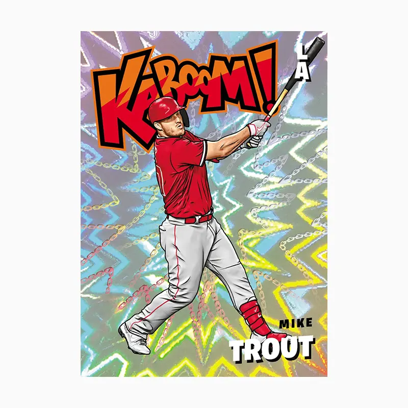 Panini 2021 Prizm Kaboom Shohei Ohtani Mike Trout Aaron Judge Diy Homemade Baseball Star Trading Cards Birthday Gift Collection