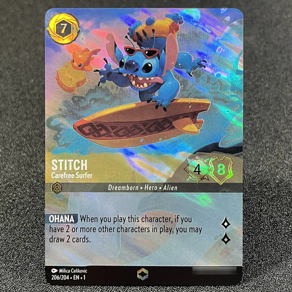 Lorcana Single Card the First Chapter Proxy Cards Enchanted Foil Cards Aurora Muai Hades Genie Simba Tinker Bell English