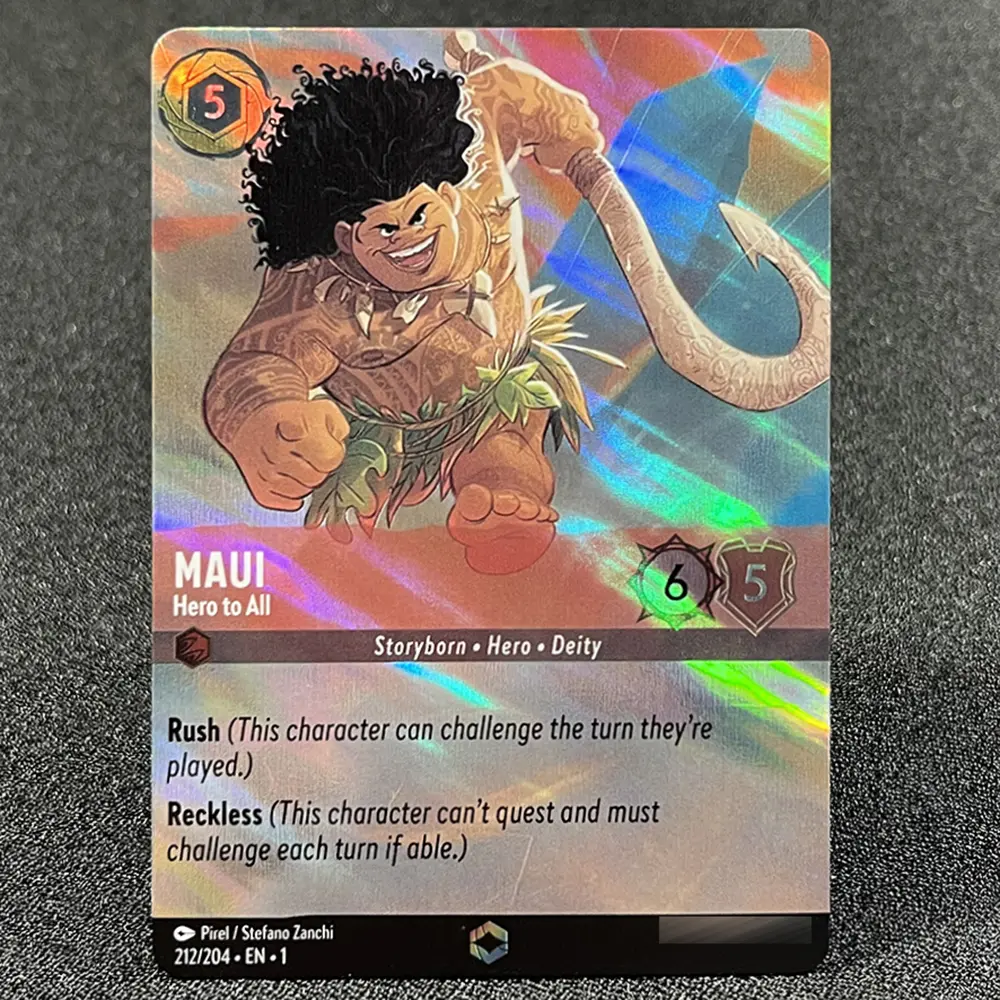 Lorcana Single Card the First Chapter Proxy Cards Enchanted Foil Cards Aurora Muai Hades Genie Simba Tinker Bell English