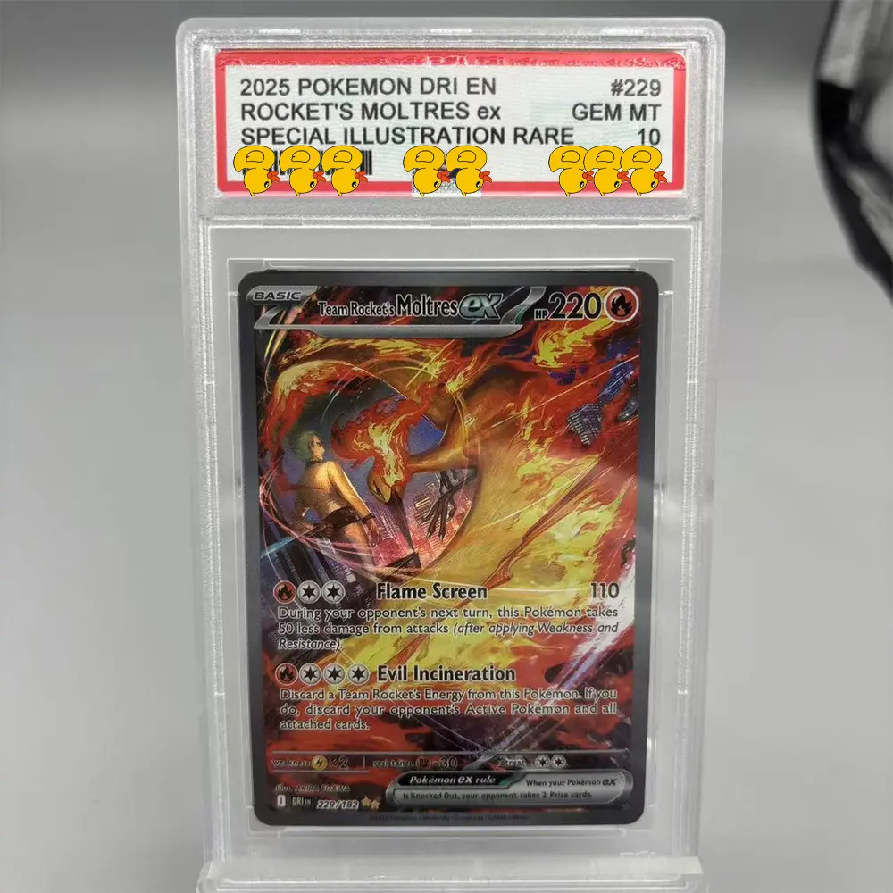 DIY PTCG Rating Card Collection Card SPECIAL ILLUSTRATION RARE ROCKET'S MEWTWO ex Copy 10Points Rating Card Game Gift