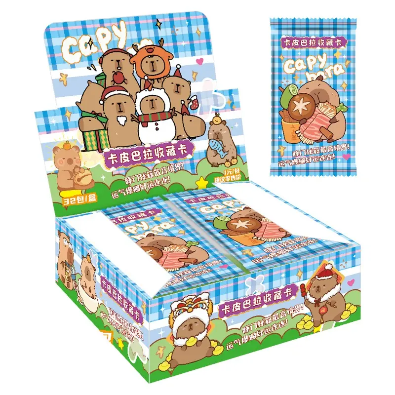 Cute Capybara Card Emotional Stability Expression Cards Internet Celebrity Capybara Relaxation Master Collection Card Toy Gift