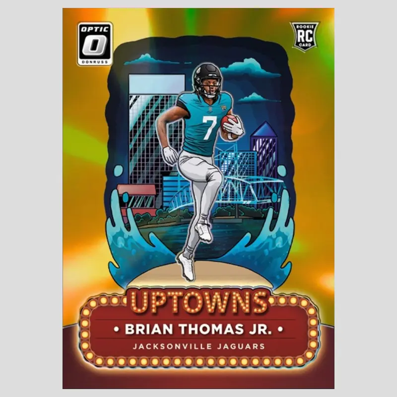 Panini Uptowns Gold Diy Homemade Justin Jefferson No Nix Josh Allen Jayden Daniels Nfl Rugby Star Trading Cards Gift Collection