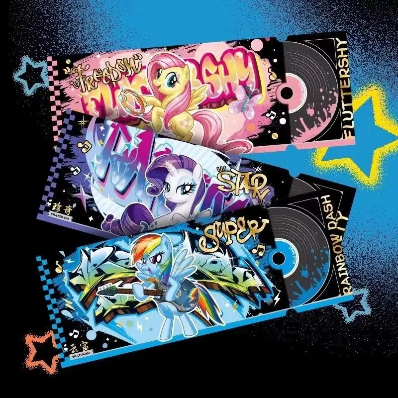 KAYOU Genuine My Little Pony Card Laser Ticket Stub Card Flashing Rock Band Peripheral Card Theme Game Collection Card Gift