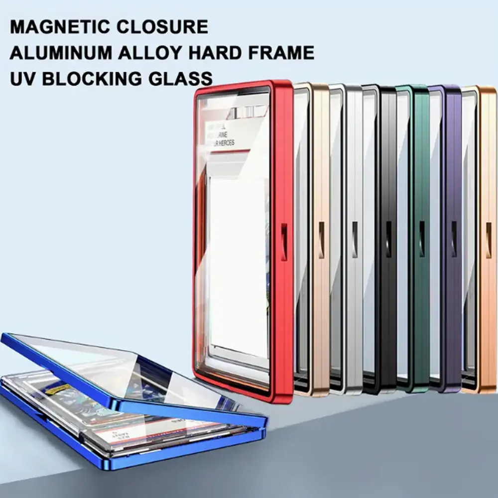 Multicolor Aluminum Alloy Graded Card Protect Cases For PSA CGC BGS Graded Cards, Scratch Resistant Trading Card Holder