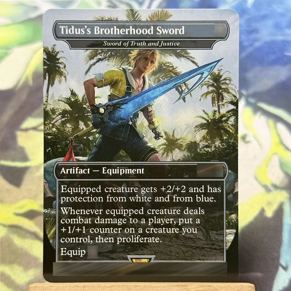 DIY Holo Cards Secret Lair Drop Exotic Orchard Winds of Abandon Yuna's Sending Staff Absorb into Time Flawless Tcg Customized
