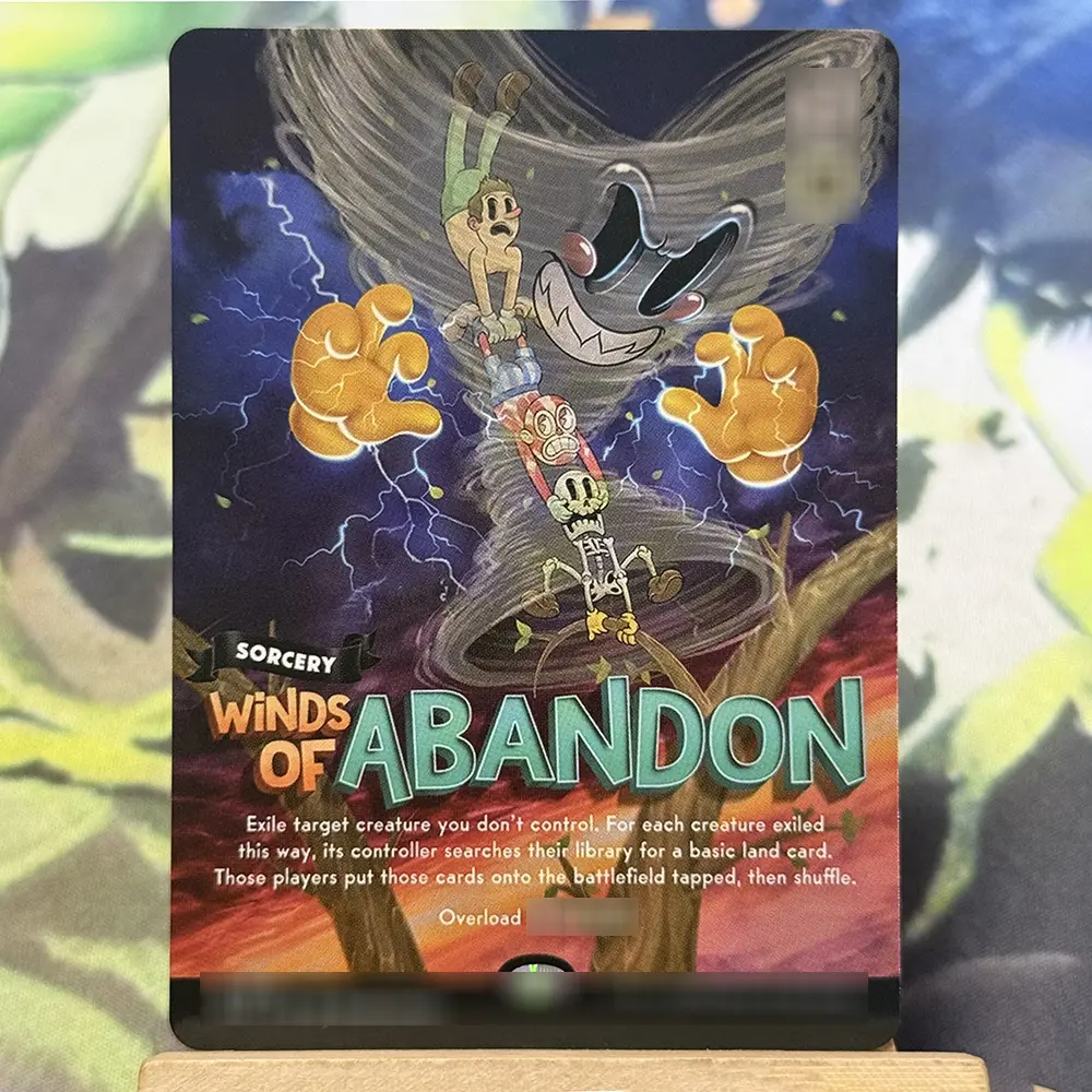 DIY Holo Cards Secret Lair Drop Exotic Orchard Winds of Abandon Yuna's Sending Staff Absorb into Time Flawless Tcg Customized