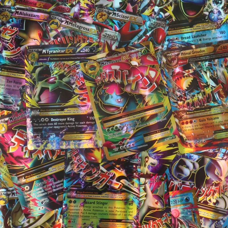 60/100Pcs Pokemon Shining Cards English Version MEGA GX Vmax TAG EX Proxy Collection Cards Toys Children Gift