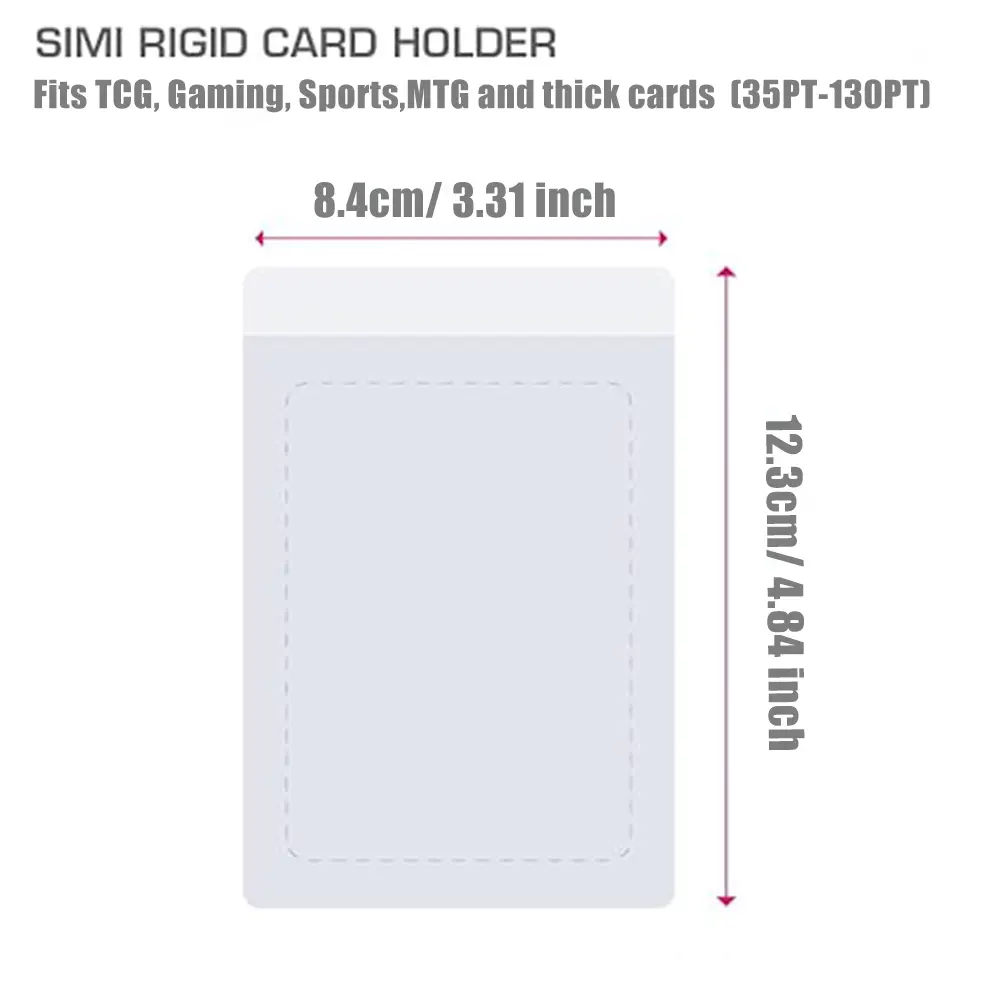 Semi Rigid Card Holder, Trading Card Sleeves for PSA BGS CGC SGC Grading Submissions, Plastic Card Case