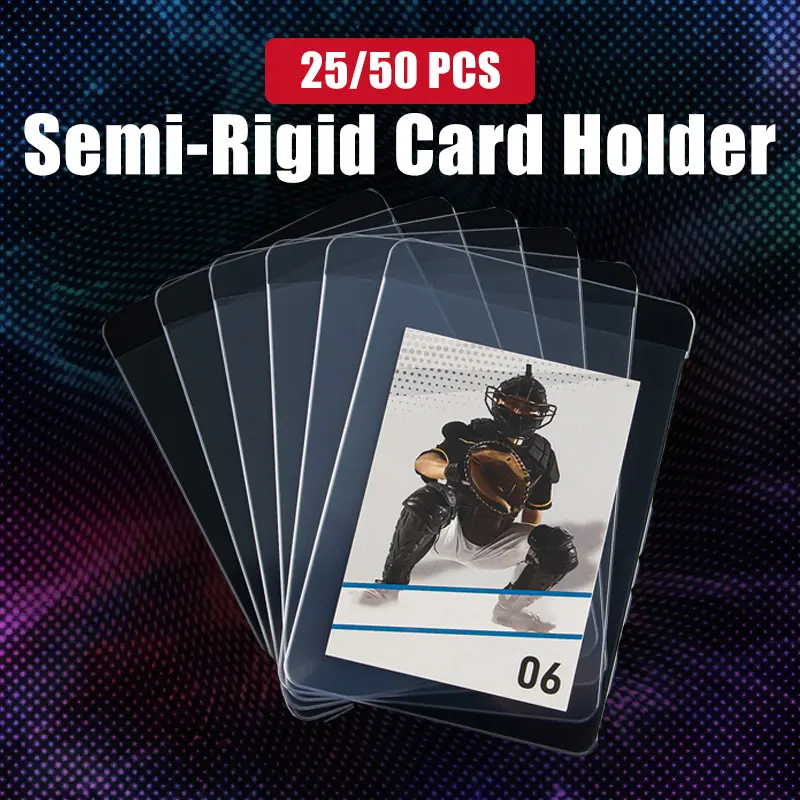 Semi Rigid Card Holder, Trading Card Sleeves for PSA BGS CGC SGC Grading Submissions, Plastic Card Case