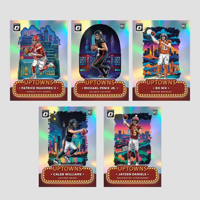 Panini Diy Homemade 2024 Uptown Rugby Star Josh Allen Patrick Mahomes II Bo Nix Jayden Daniels Trading Cards Gift Collection