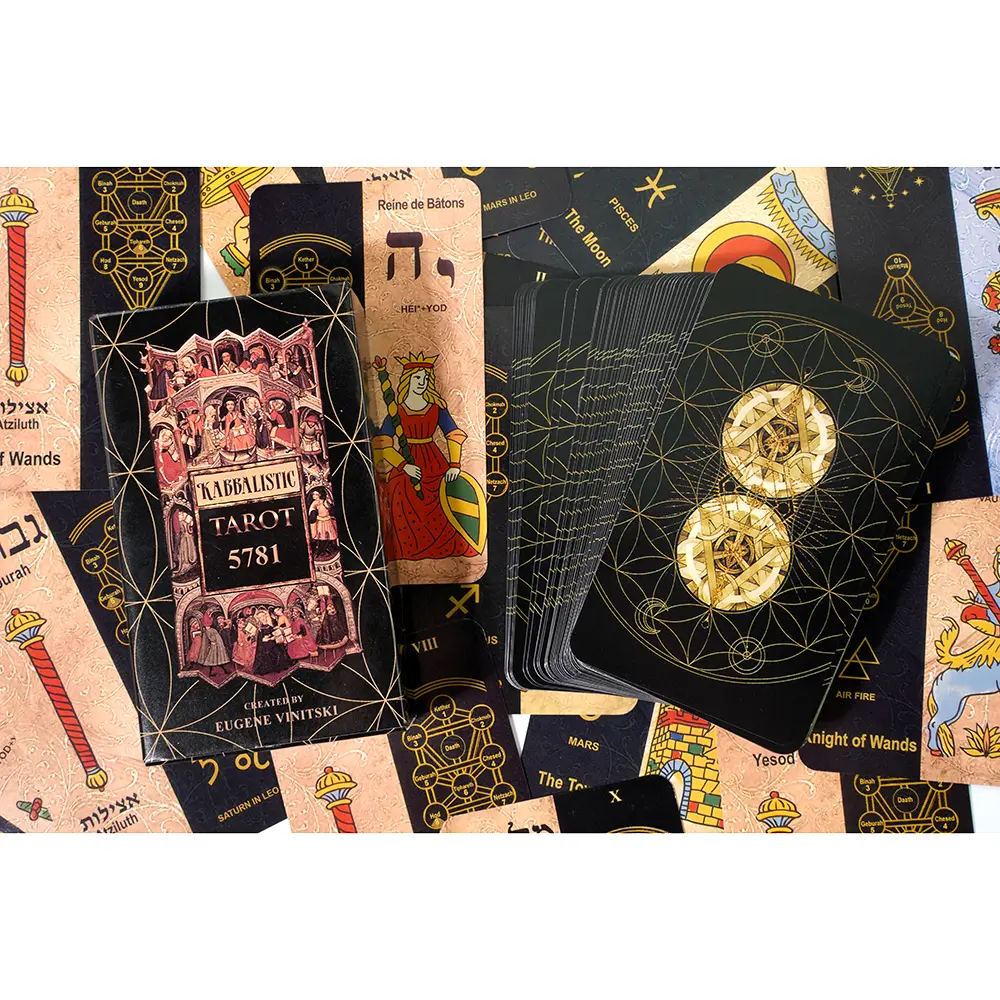 Kabbalistic Tarot Deck 5781 by Eugene Vinitiski Mystical Kabbalah Inspired Oracle Cards Divination and Spiritual Insight Deck