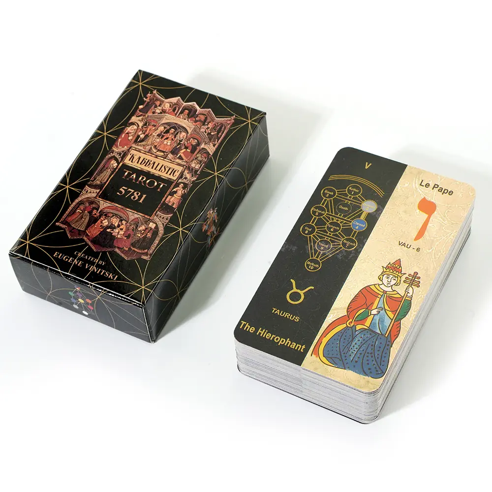 Kabbalistic Tarot Deck 5781 by Eugene Vinitiski Mystical Kabbalah Inspired Oracle Cards Divination and Spiritual Insight Deck