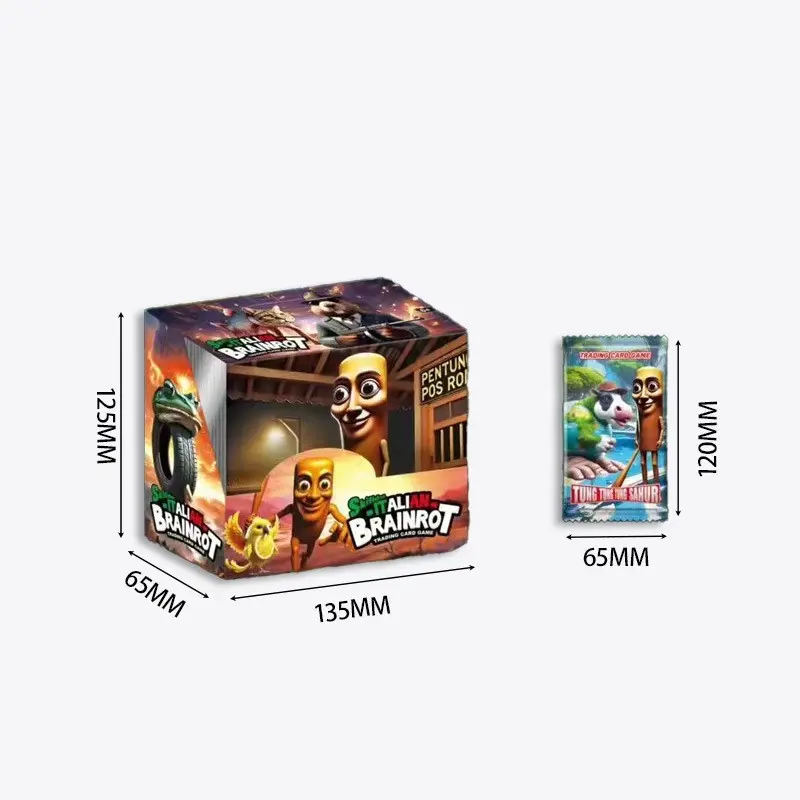 Tralalero Tralala Cards Set Kids' Cartoon Tungtung Sahur Brainrot Anime Characters Collection Card Flashcards Children Toy Gifts