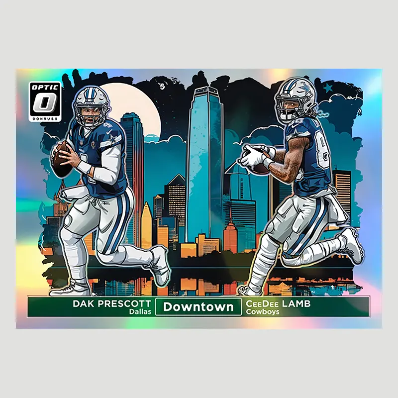 Panini 2024 Nfl Obsidian Donruss Downtown Duos Jayden Daniels Patrick Mahomes II Diy Homemade Rugby Star Trading Cards Gift