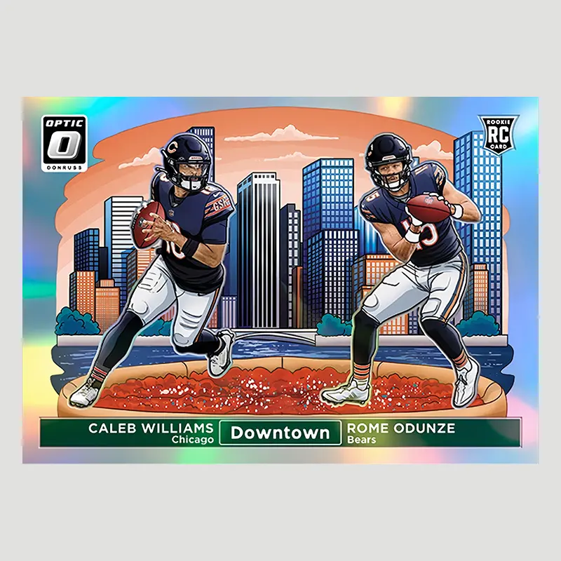 Panini 2024 Nfl Obsidian Donruss Downtown Duos Jayden Daniels Patrick Mahomes II Diy Homemade Rugby Star Trading Cards Gift