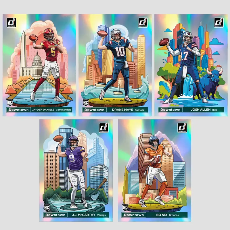Panini 2024 Obsidian Downtown Nfl Jayden Daniels Josh Allen Bo Nix J.j. Mccarthy Diy Homemade Rugby Star Trading Cards Gift