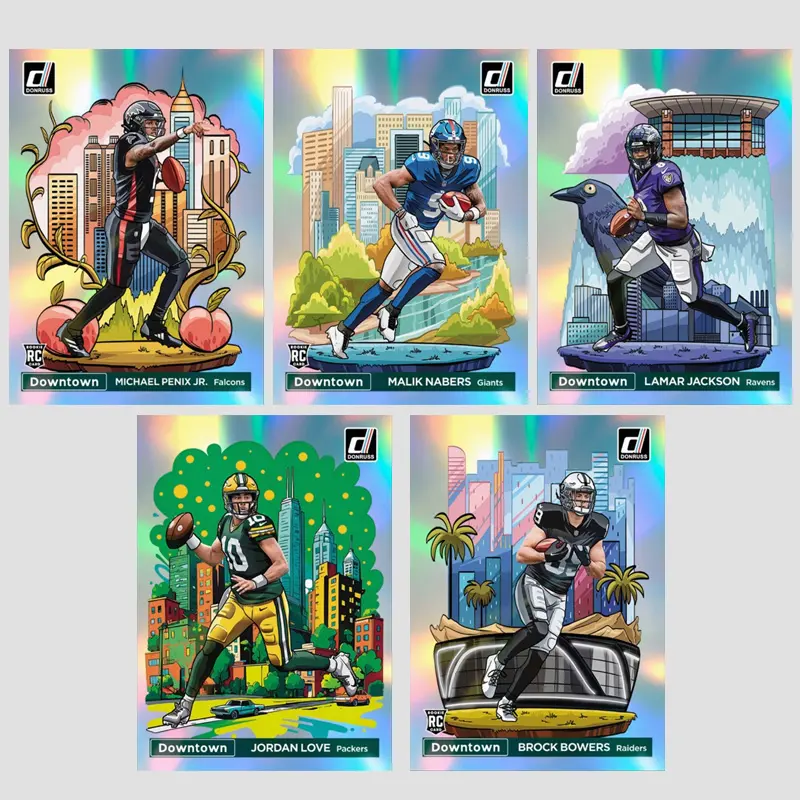 Panini 2024 Obsidian Downtown Nfl Jayden Daniels Josh Allen Bo Nix J.j. Mccarthy Diy Homemade Rugby Star Trading Cards Gift