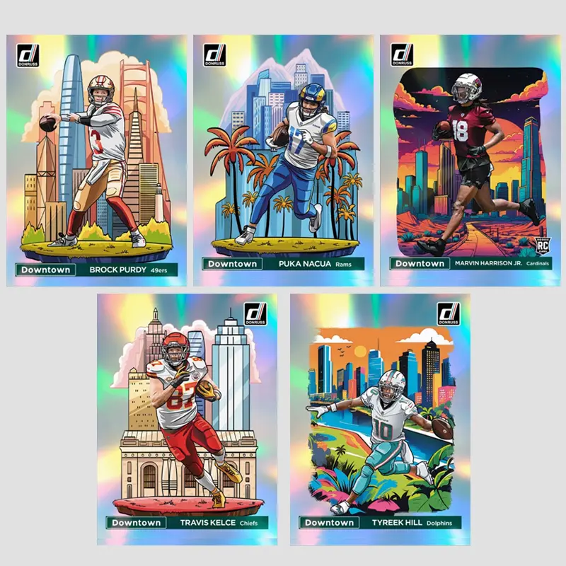 Panini 2024 Obsidian Downtown Nfl Jayden Daniels Josh Allen Bo Nix J.j. Mccarthy Diy Homemade Rugby Star Trading Cards Gift