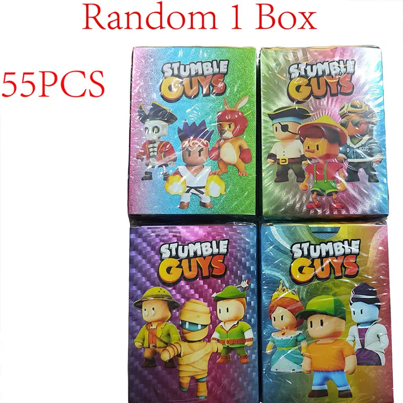 New Stumble Guys Stumbling Guy 55 Gold Foil Flash Cards New Puzzle Creative Collection Cards