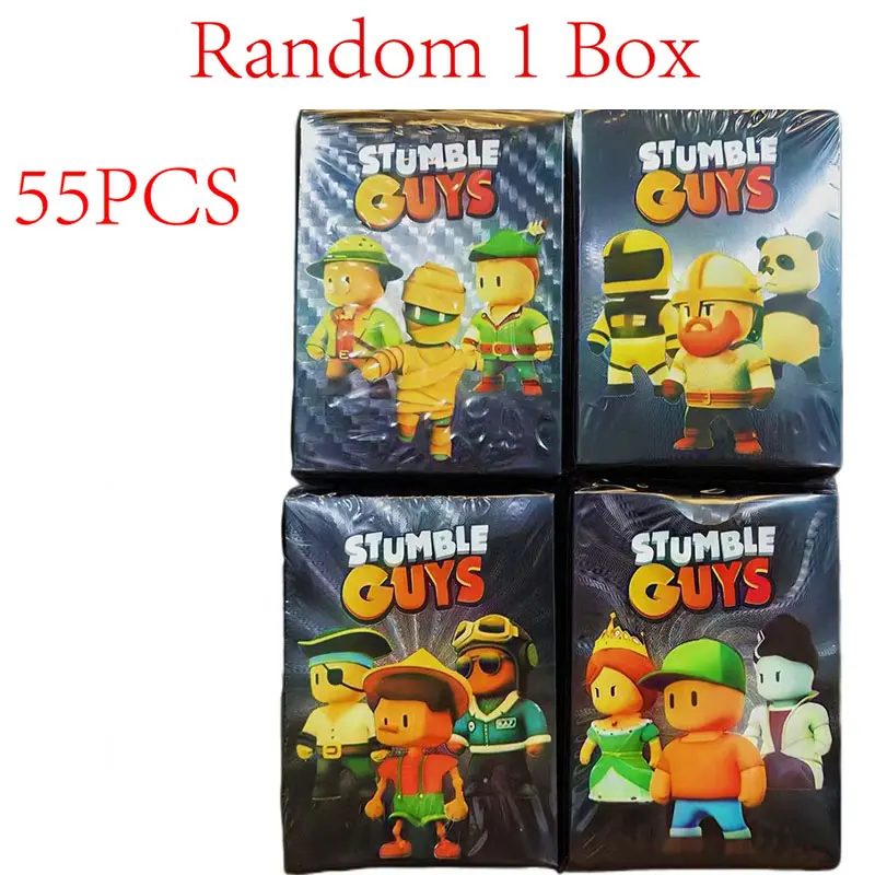 New Stumble Guys Stumbling Guy 55 Gold Foil Flash Cards New Puzzle Creative Collection Cards