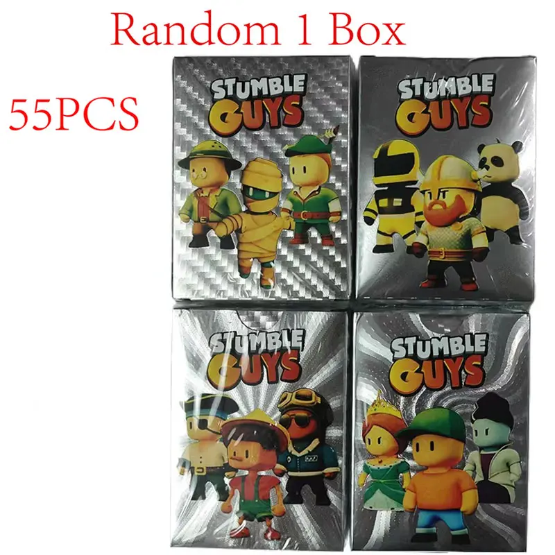 New Stumble Guys Stumbling Guy 55 Gold Foil Flash Cards New Puzzle Creative Collection Cards