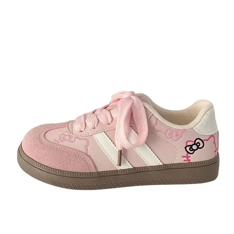 Girly Heart Children Embroidery Training Shoes Women 2025 Spring Baby Soft Casual Board Shoes Ins Fashion Gifts for Kids