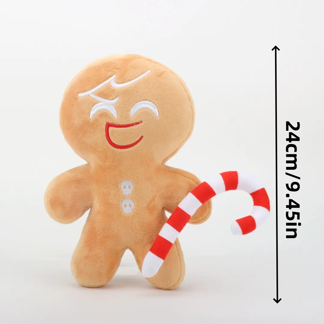 24cm Cookie Run Kingdom Shadow Milk Cookie Plush Doll Gingerbread Man Biscuit Stuffed Toys Cute Kids Boys Girls Birthday Gifts