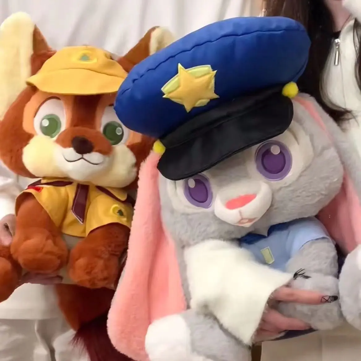 45cm Disney Zootopia Nick Judy Catoon Rabbit Fox Sleep Plush Toy Cute Children's Fun Doll Action Figure Children'S Birthday Gift