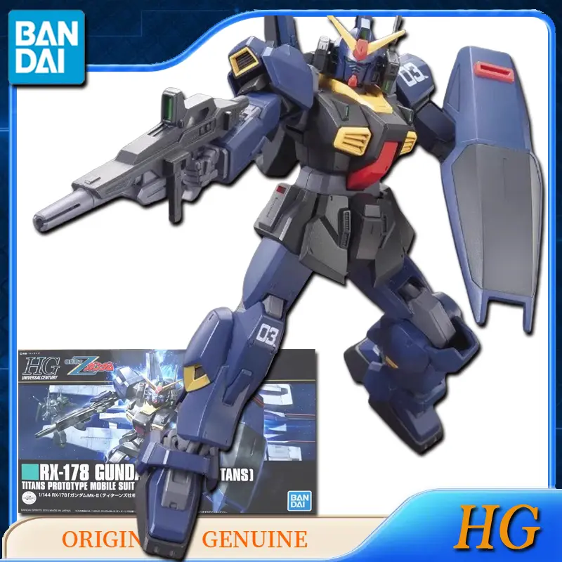 Bandai Original HG RX-178 GUNDAM Mk-II (A.E.U.G.)/(TITANS) Anime Action Figures Toys for Kids Gift Assembly Model Ornaments