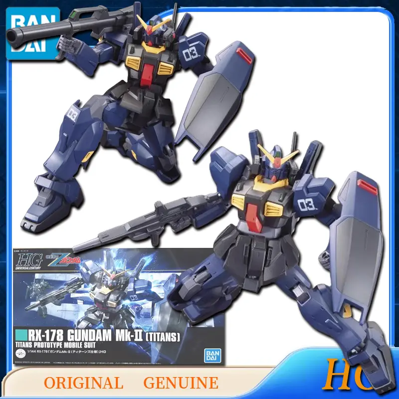 Bandai Original HG RX-178 GUNDAM Mk-II (A.E.U.G.)/(TITANS) Anime Action Figures Toys for Kids Gift Assembly Model Ornaments
