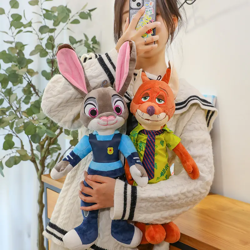 Disney Animal Plush Toy Crazy Zootopia Doll Fox Nick Rabbit Judy Doll Trendy Ragdoll Children's Toy Birthday Gift