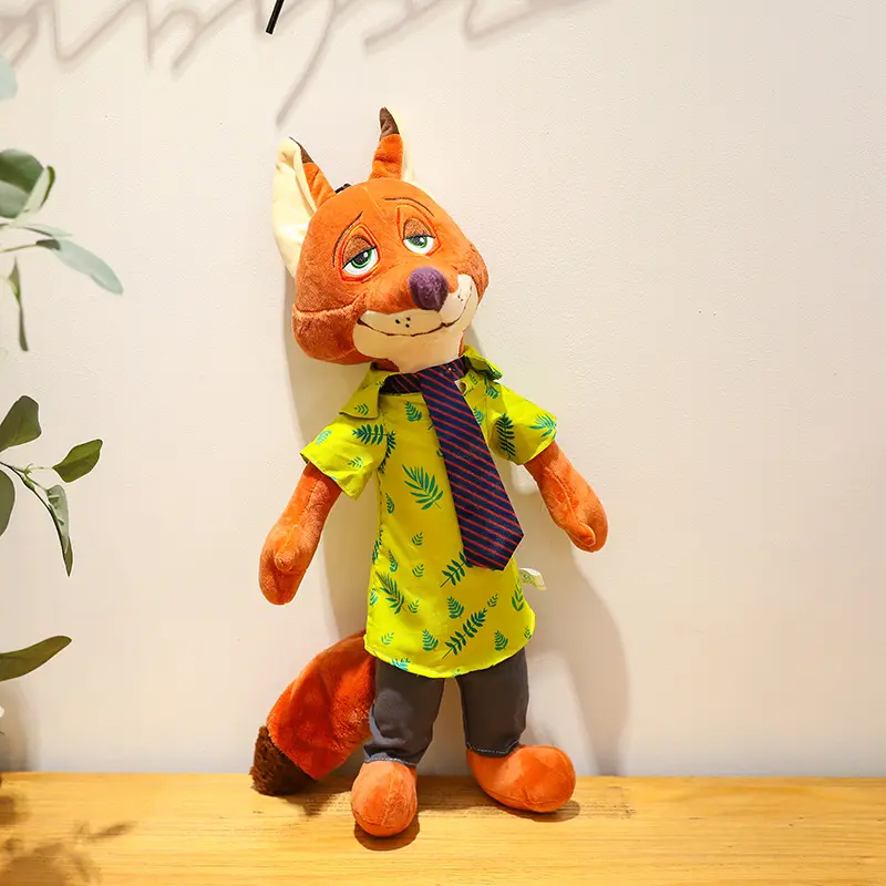 Disney Animal Plush Toy Crazy Zootopia Doll Fox Nick Rabbit Judy Doll Trendy Ragdoll Children's Toy Birthday Gift