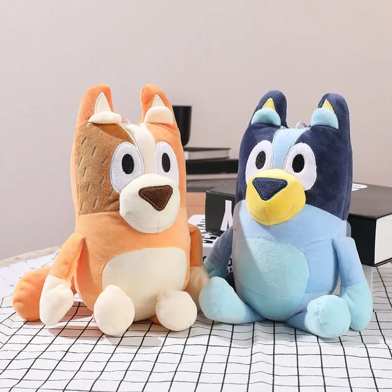 Bluey Plush Toys 40cm Soft Stuffed Dolls Anime Figure A Happy Family Decorations Cartoon Throw Pillows Children's Birthday Gifts