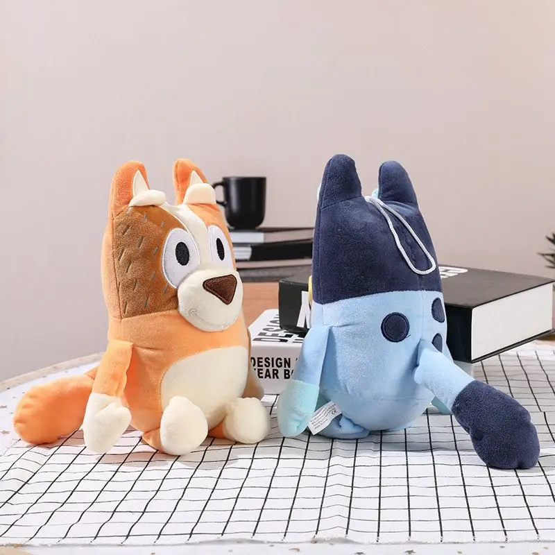 Bluey Plush Toys 40cm Soft Stuffed Dolls Anime Figure A Happy Family Decorations Cartoon Throw Pillows Children's Birthday Gifts