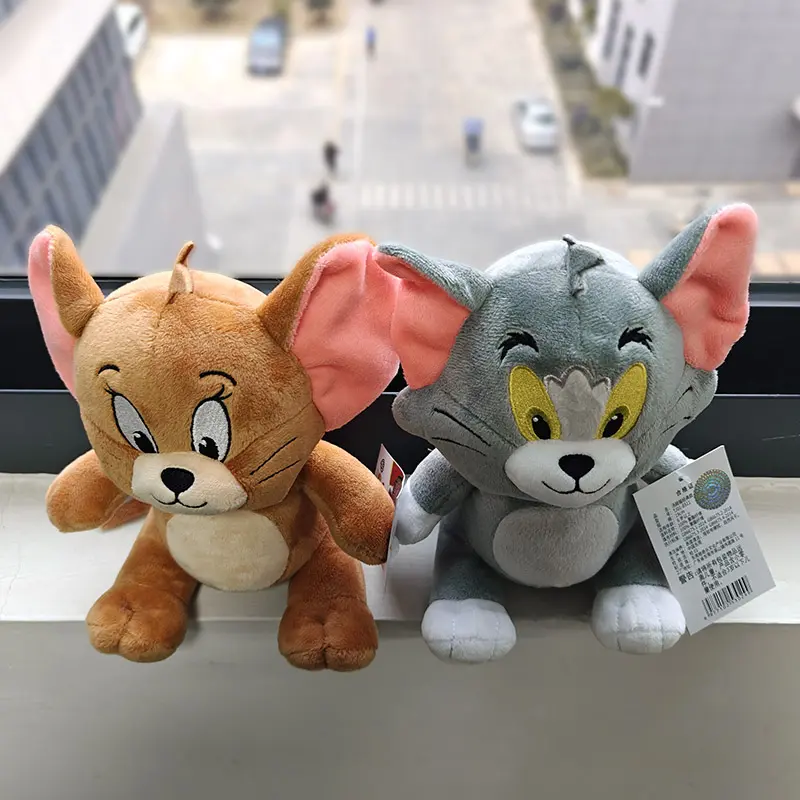 Cute Anime Tom and Jerry Plushies Stuffed Animal Dolls for Movie Fans and Kids Movie Series and New Clssic 19cm Tom and Jerry