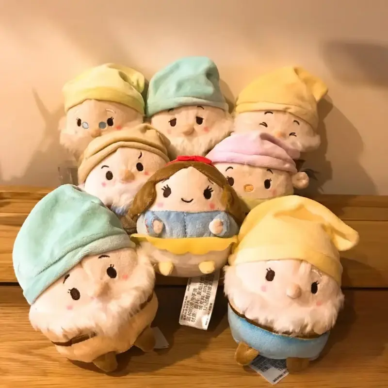 8pcs/Set Disney Snow White And The Seven Dwarfs Stuffed Funny Plush Toy Anime Princess Dolls Model Kids Brithday Xmas Gifts