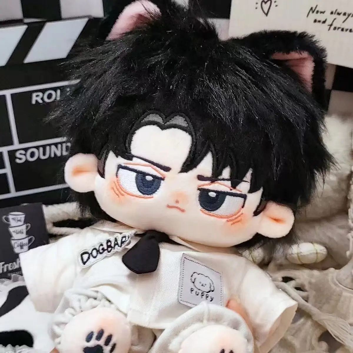 Stuffed 20cm Attack on Titan Levi Ackerman Anime Figure Cosplay Plush Dress-up Doll Toys Soft Plush Toys Cute Gifts