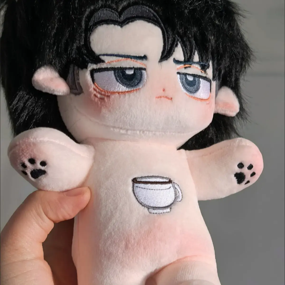 Stuffed 20cm Attack on Titan Levi Ackerman Anime Figure Cosplay Plush Dress-up Doll Toys Soft Plush Toys Cute Gifts