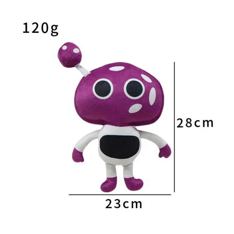 Purple Mushroom Plush Doll PP Cotton GoBanTru Class Purple Mushroom Plush Student Doll Cartoon Anime Movie Game Toy Plush Doll