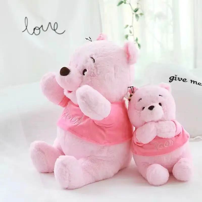 30CM-50CM Disney Winnie The Pooh Bear Doll Pink Bee Cartoon Plush Toy Cute Anime Kawaii Companion Children's Birthday Gift