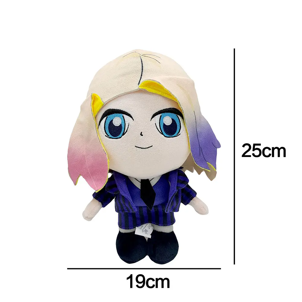25cm Wednesday Plush Toys Kawaii Tv Series 2023 Cute Soft Stuffed Cartoon Dolls For Kid Birthday Birthday Gift